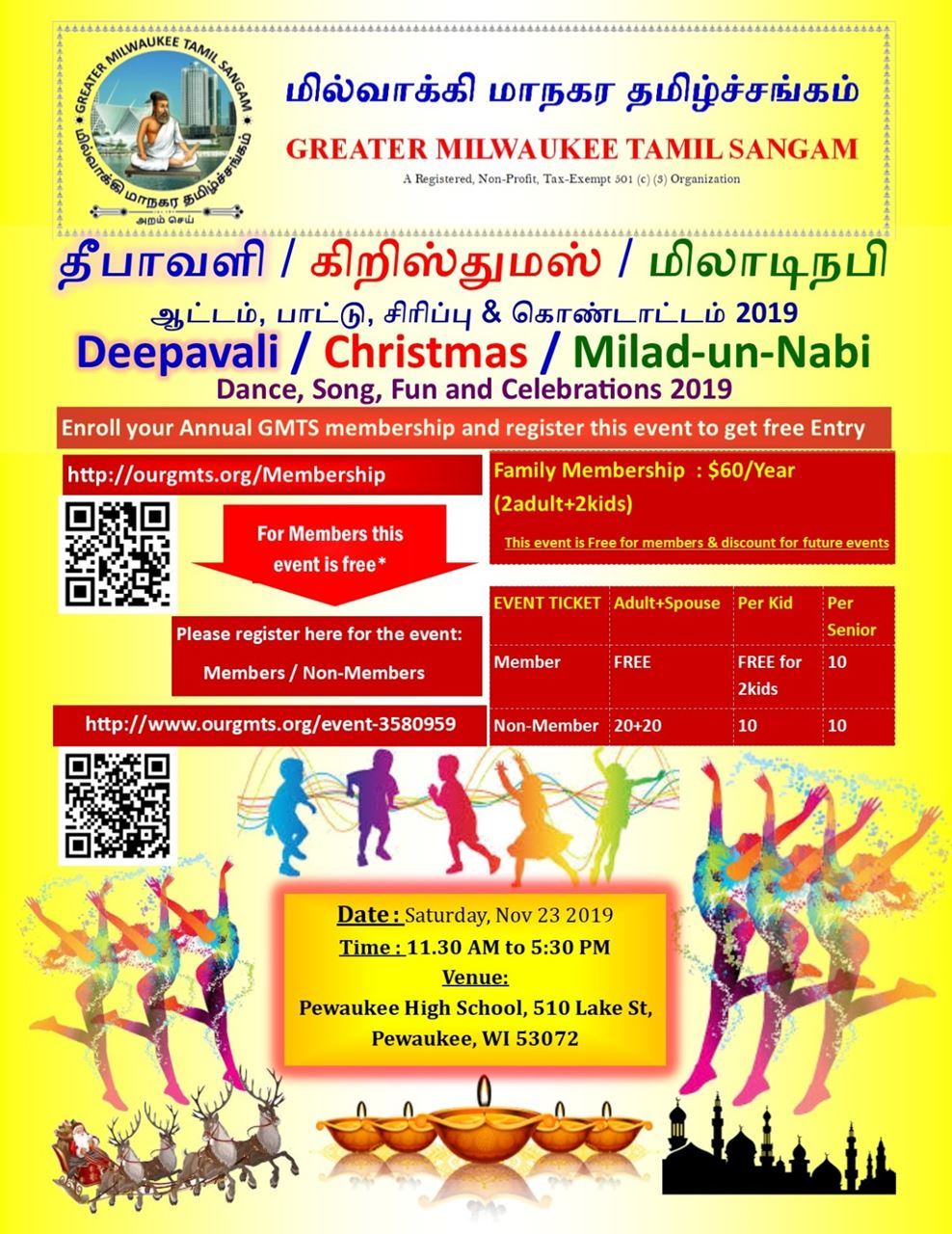 GMTS 2019 Deepavali / Christmas / Milad-un-nabi