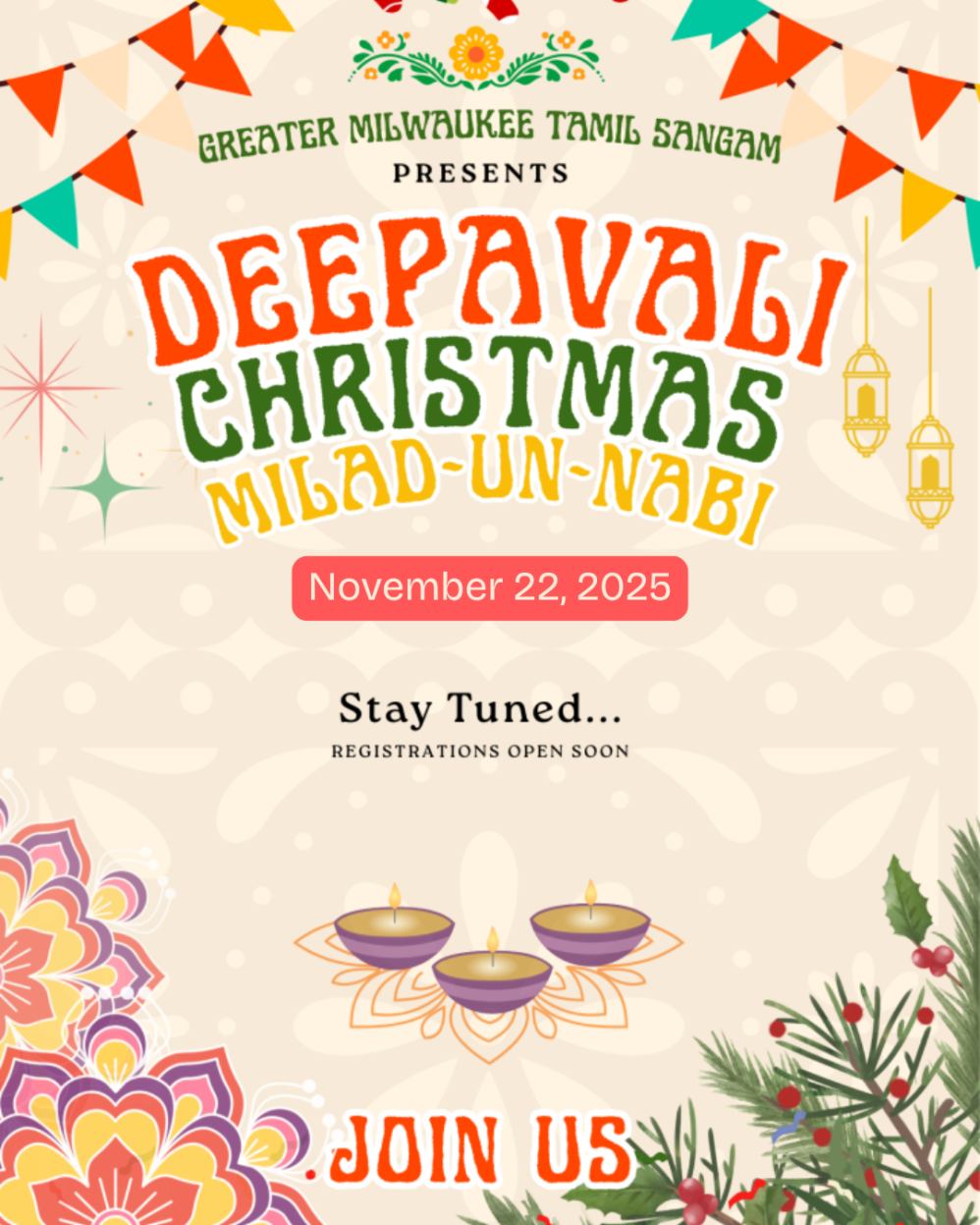 Deepavali / Christmas / Milad-un-Nabi